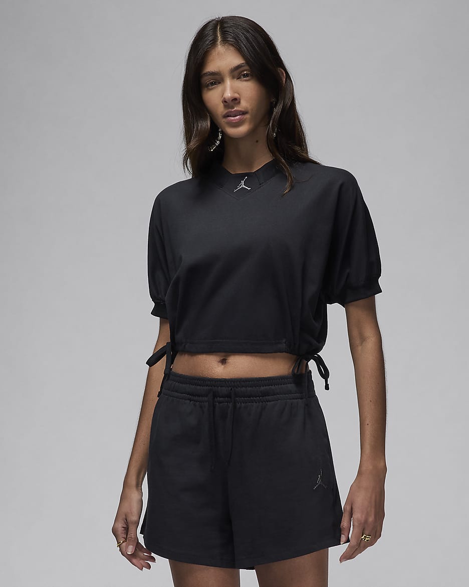 Jordan Crop Top aus Strickmaterial fur Damen